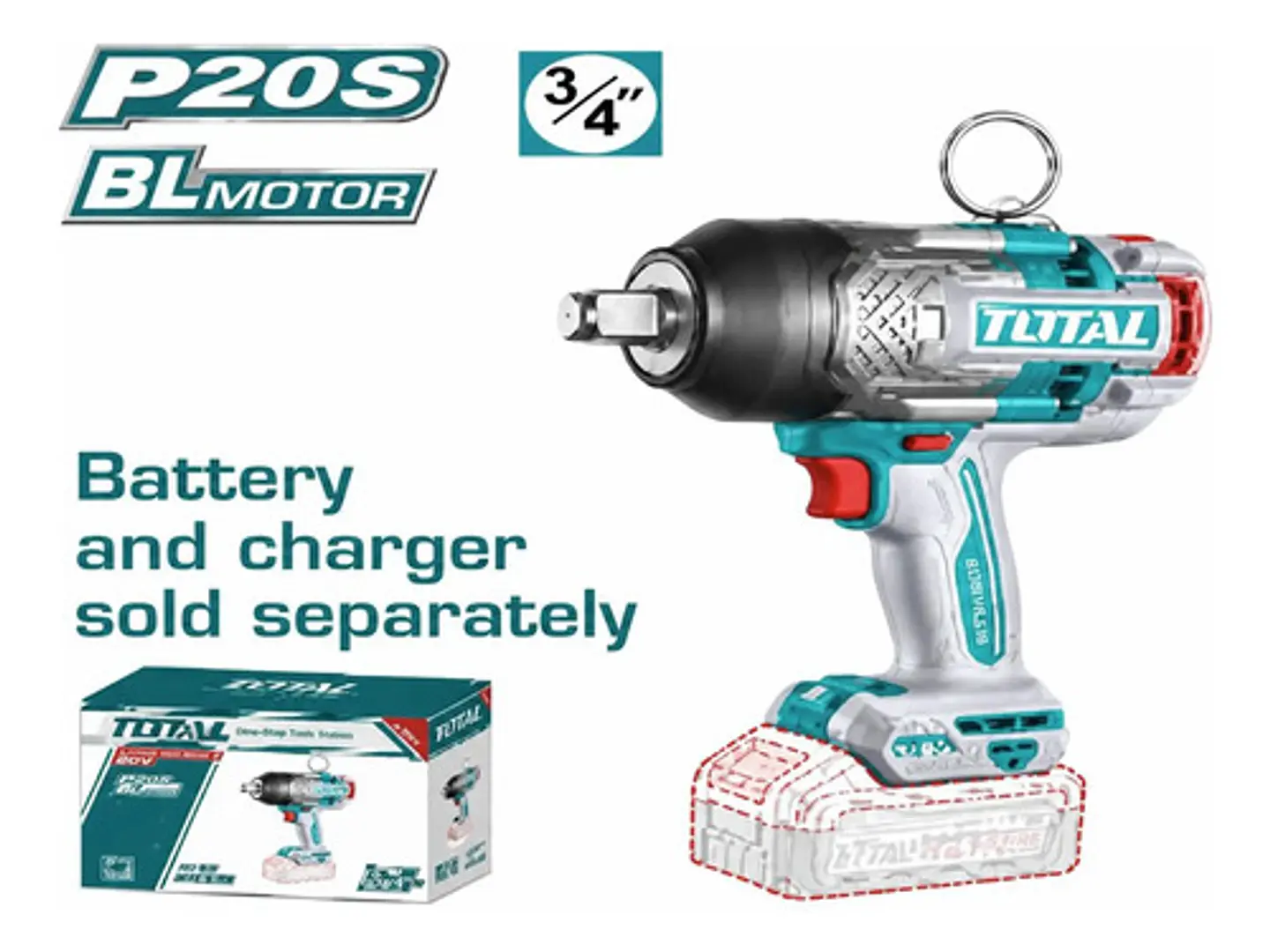 LLAVE DE IMPACTO INALAMBRICO 3/4
