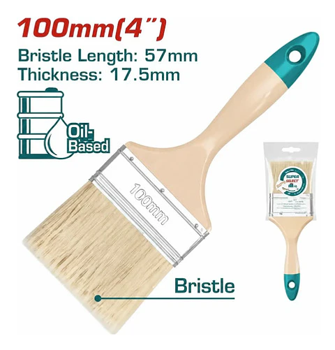 BROCHA MANGO MADERA 4" TOTAL