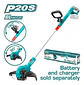 ORILLADORA INALAMBRICO 20V 8200 RPM TOTAL SIN BATERIA SIN CA - Miniatura 3