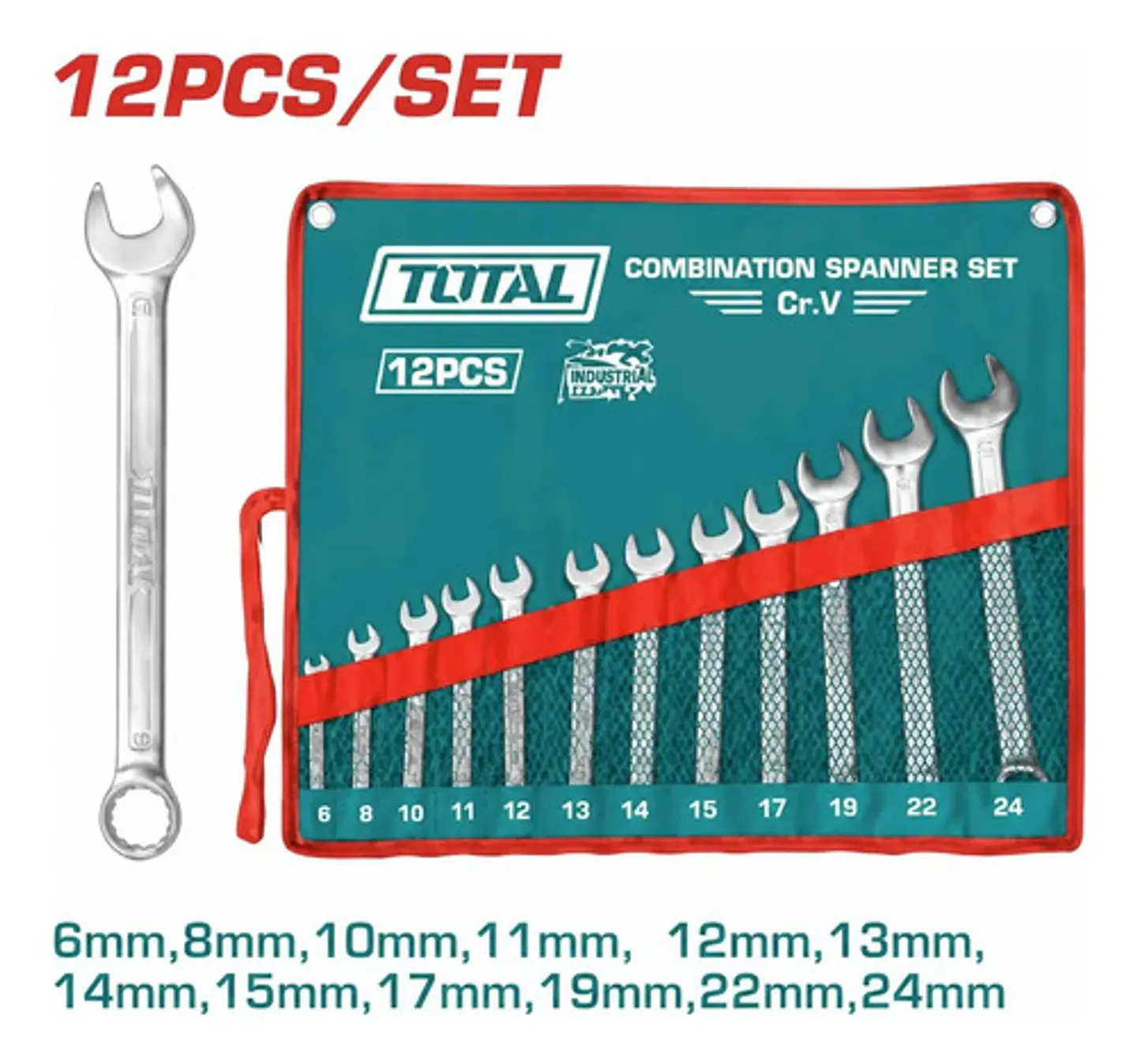 JGO LLAVE P. CORONA POR 12PCS 6-24MM TOTAL 1