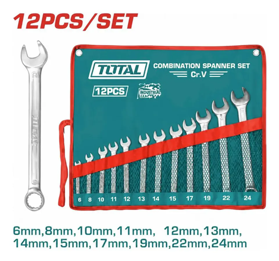 JGO LLAVE P. CORONA POR 12PCS 6-24MM TOTAL 1
