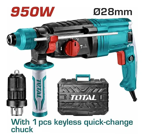 ROTOMARTILLO 950W 2,5J SDS-PLUS C/ ADAPTADOR TOTAL