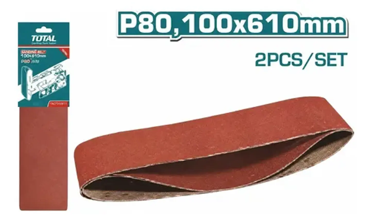 LIJA PARA LIJADORA DE BANDA 100X610MM P80 TOTAL 1