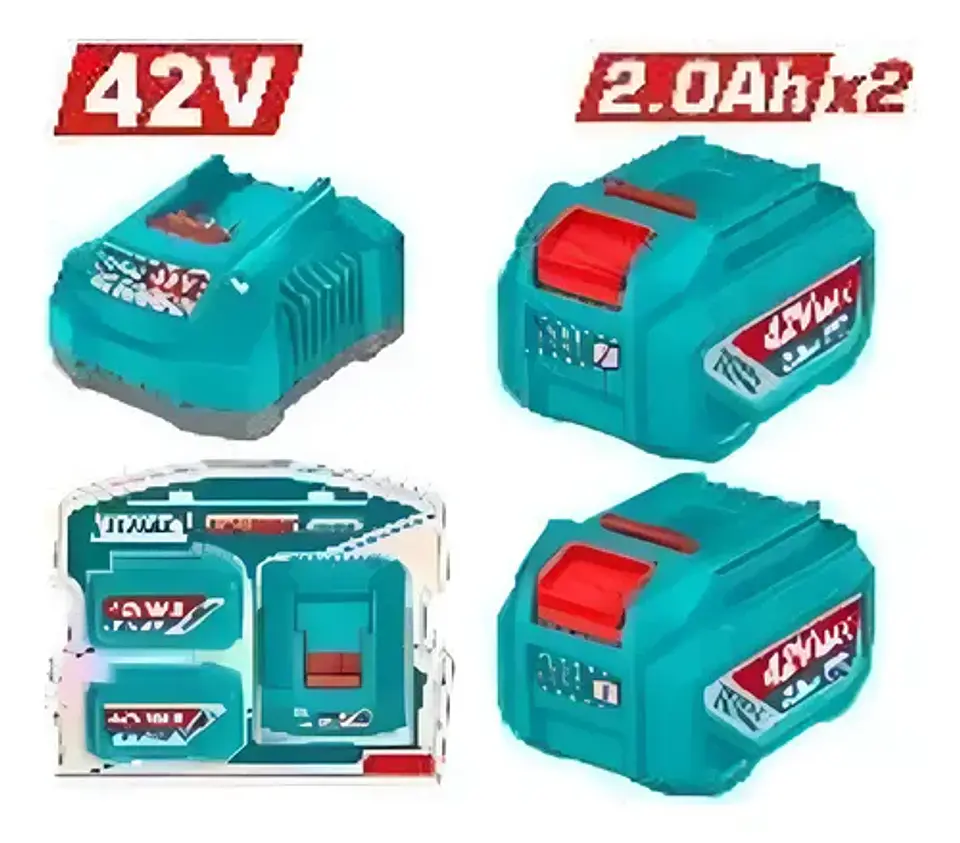 KIT DE BATERIAS Y CARGADOR 42V 2.0AH X 2PCS TOTAL 1