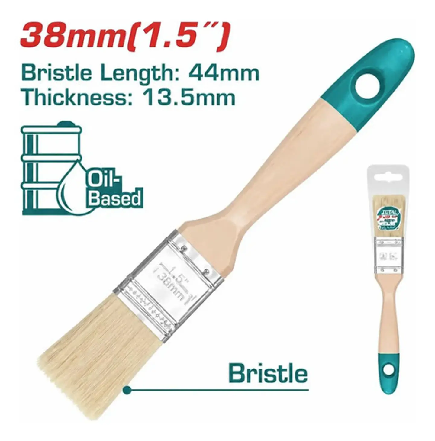 BROCHA MANGO MADERA 1.5