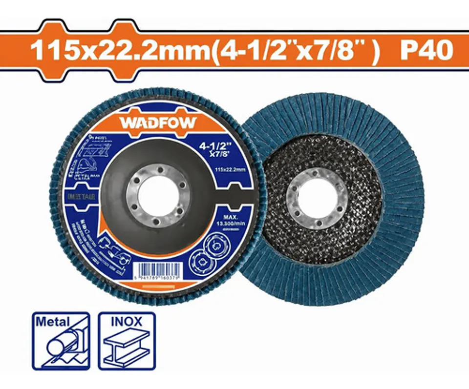DISCO FLAP ZIRC 4-1/2 (115 MM) P40 WADFOW 1
