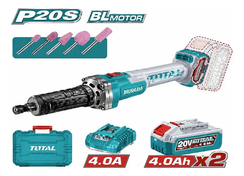 RECTIFICADOR INALAMB INALAMBRICO 20V CON 2BAT + CARG TOTAL