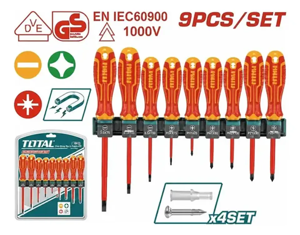 JGO DESTONILLADOR P/ ELECTRICISTA POR 9PCS TOTAL 1