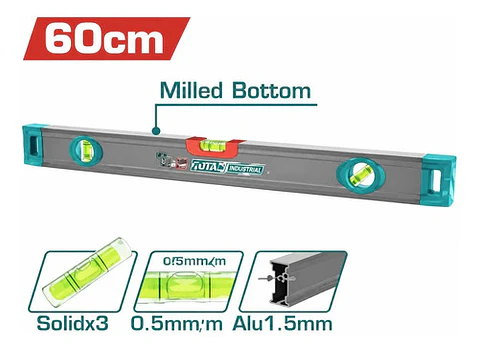 NIVEL ALUMINIO MAGNETICO 24" 60CM TOTAL