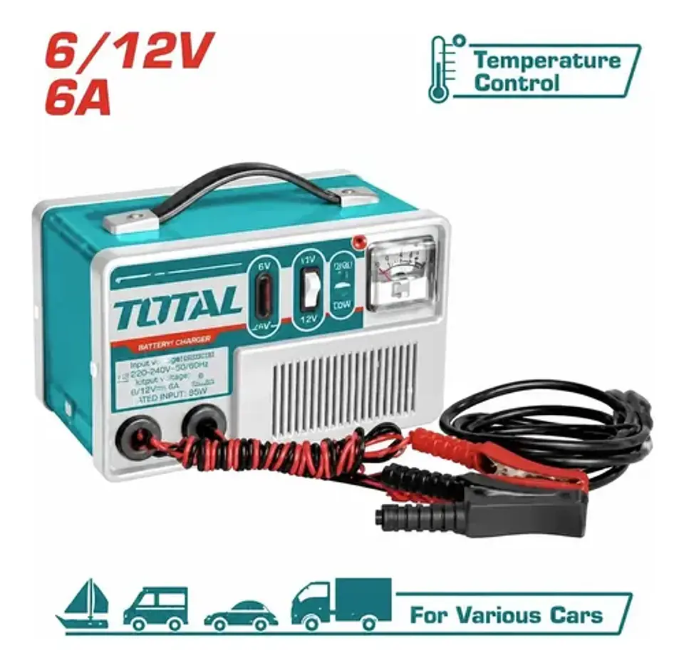 CARGADOR DE BATERIA 6A TOTAL 1