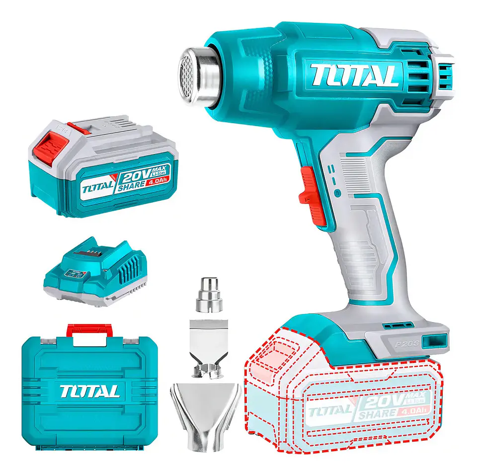 PISTOLA DE CALOR INALAMBRICO 20V + 1 CARG Y 1 BAT 4AH VCH 8