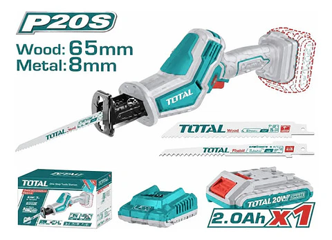 SIERRA SABLE INALAMBRICA 20V + CARG Y BAT TOTAL