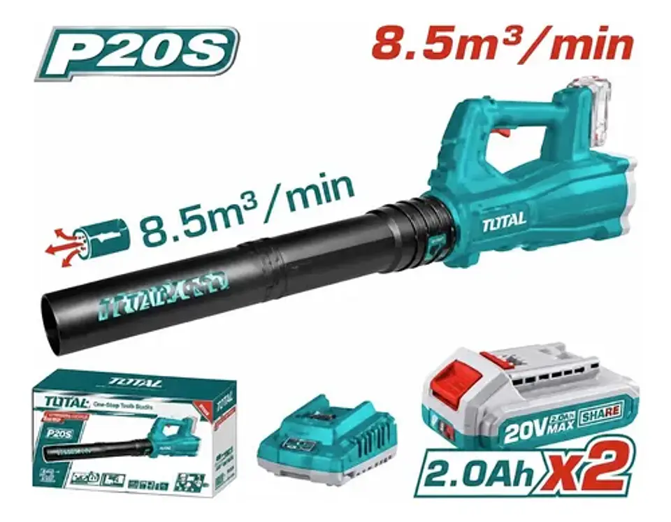 SOPLADOR INALAMBRICO 20V CON CARG + BAT TOTAL 1