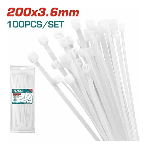 AMARRA PLASTICA 200MM X 3.6MM POR 100PCS TOTAL