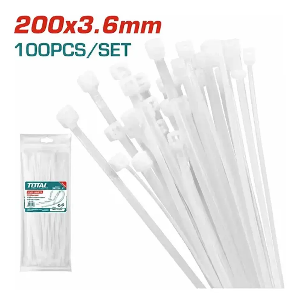 AMARRA PLASTICA 200MM X 3.6MM POR 100PCS TOTAL 1