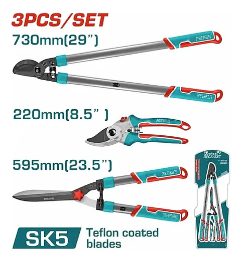 JGO TIJERAS PARA PODAR JARDIN POR 3PCS TOTAL