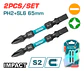 JGO PUNTAS DESTORNILLADOR 2PCS PH2+SL6 65MM TOTAL - Miniatura 2