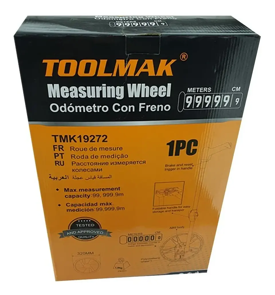 Odometro Profesional 10.000 Mts Atril Plegable ToolmaK 4