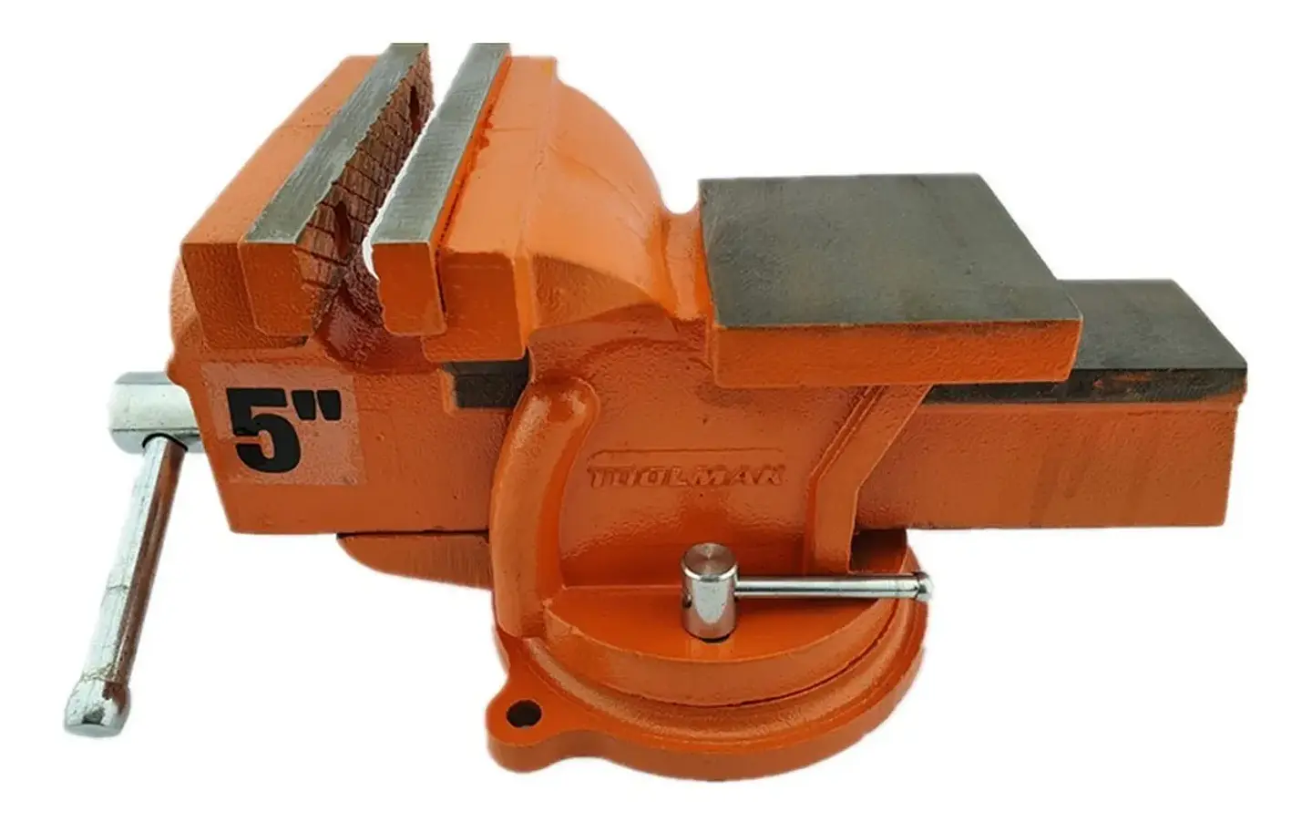 Tornillo De Banco Mecanico Base Giratoria 5 Pulgadas Toolmak 3