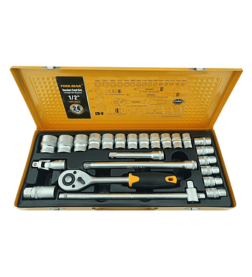 Set Juego Dados Hexagonales 1/2 24 Piezas Toolmak Tmk19524