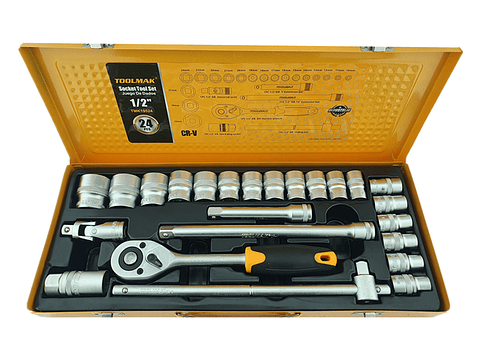 Set Juego Dados Hexagonales 1/2 24 Piezas Toolmak Tmk19524