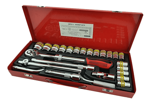 Juego Dados Hexagonales Chicharra 1/2 Extensible 24 Piezas