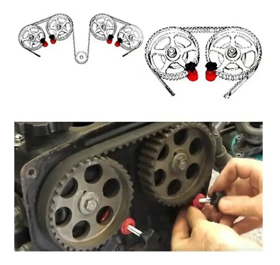 Trabador Puesta Punto Universal Doble Arbol De Leva 5 Piezas 5