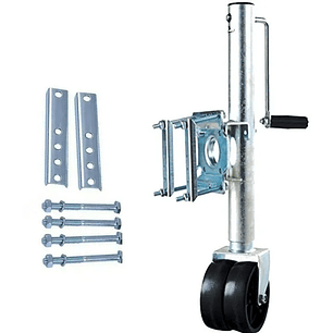 Pata Carro Arrastre Rueda Doble Maniobrable Enganche