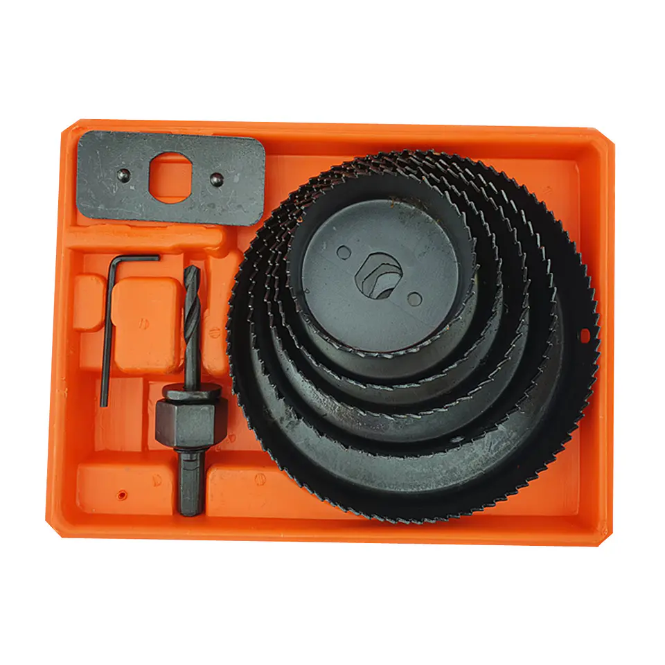 Juego Hoja Broca Sierra Copa Para Madera 8 Piezas Toolmak 2