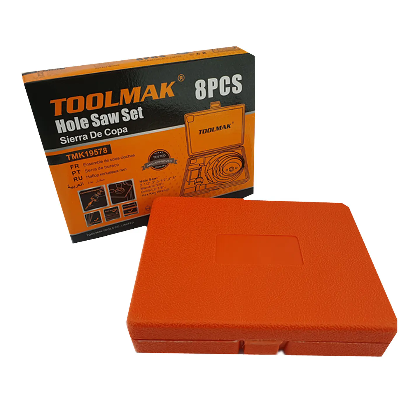 Juego Hoja Broca Sierra Copa Para Madera 8 Piezas Toolmak 3