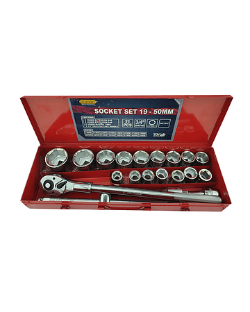 Juego De Dados Chicharra Cuadrante 3/4 21 Piezas Steeltools