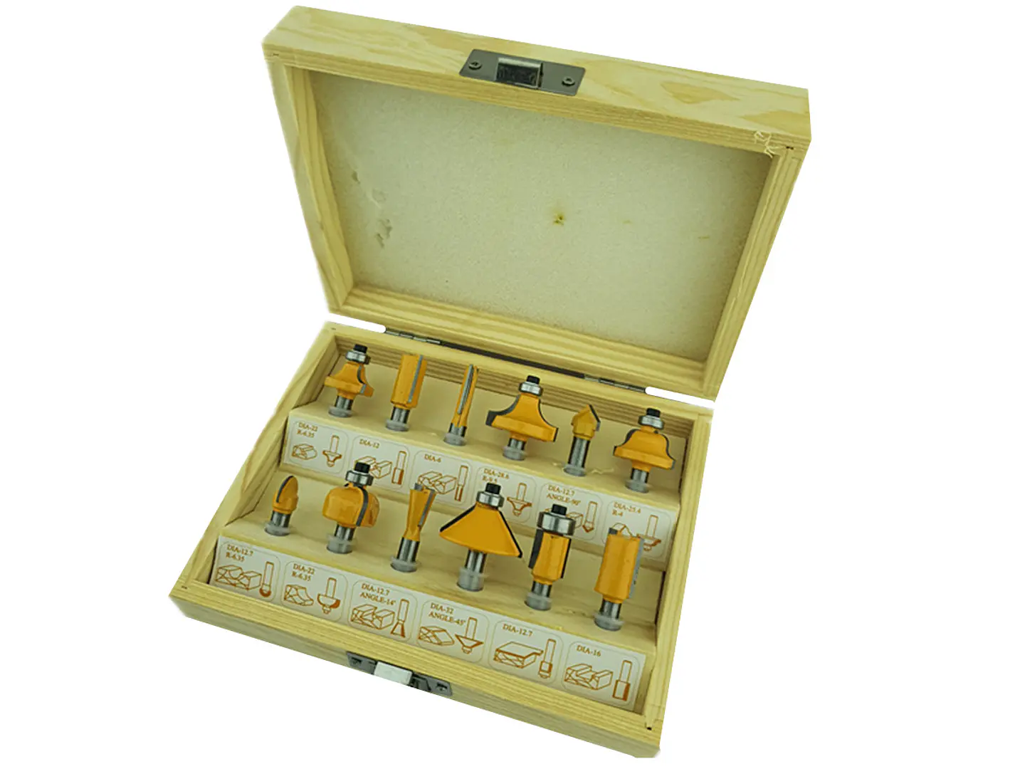 Set De Fresas 12 Piezas 1/4 Tupi Router Crownman 2