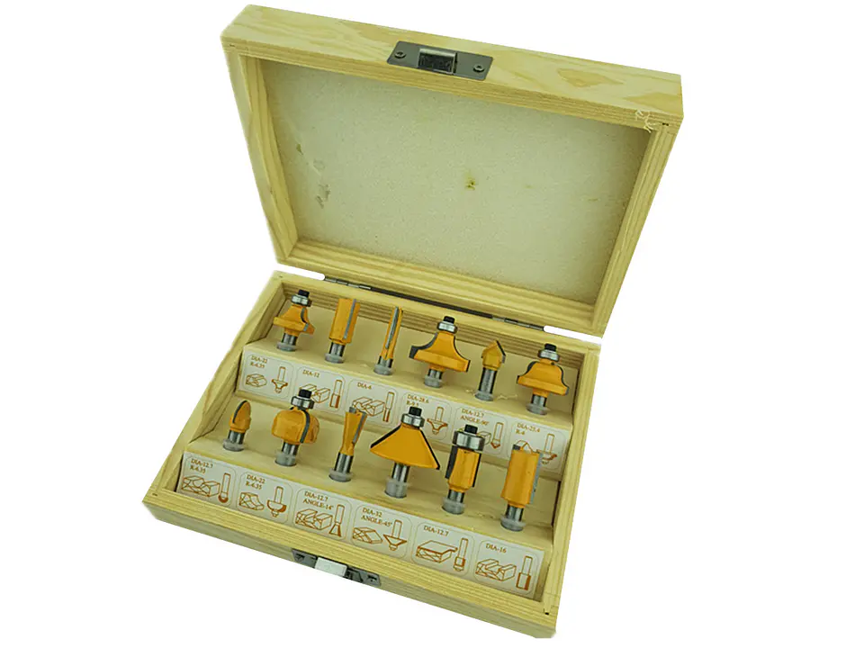 Set De Fresas 12 Piezas 1/4 Tupi Router Crownman 2