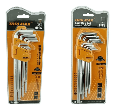 Juego De Llaves Allen Hexagonal Y Estrella Toolmak