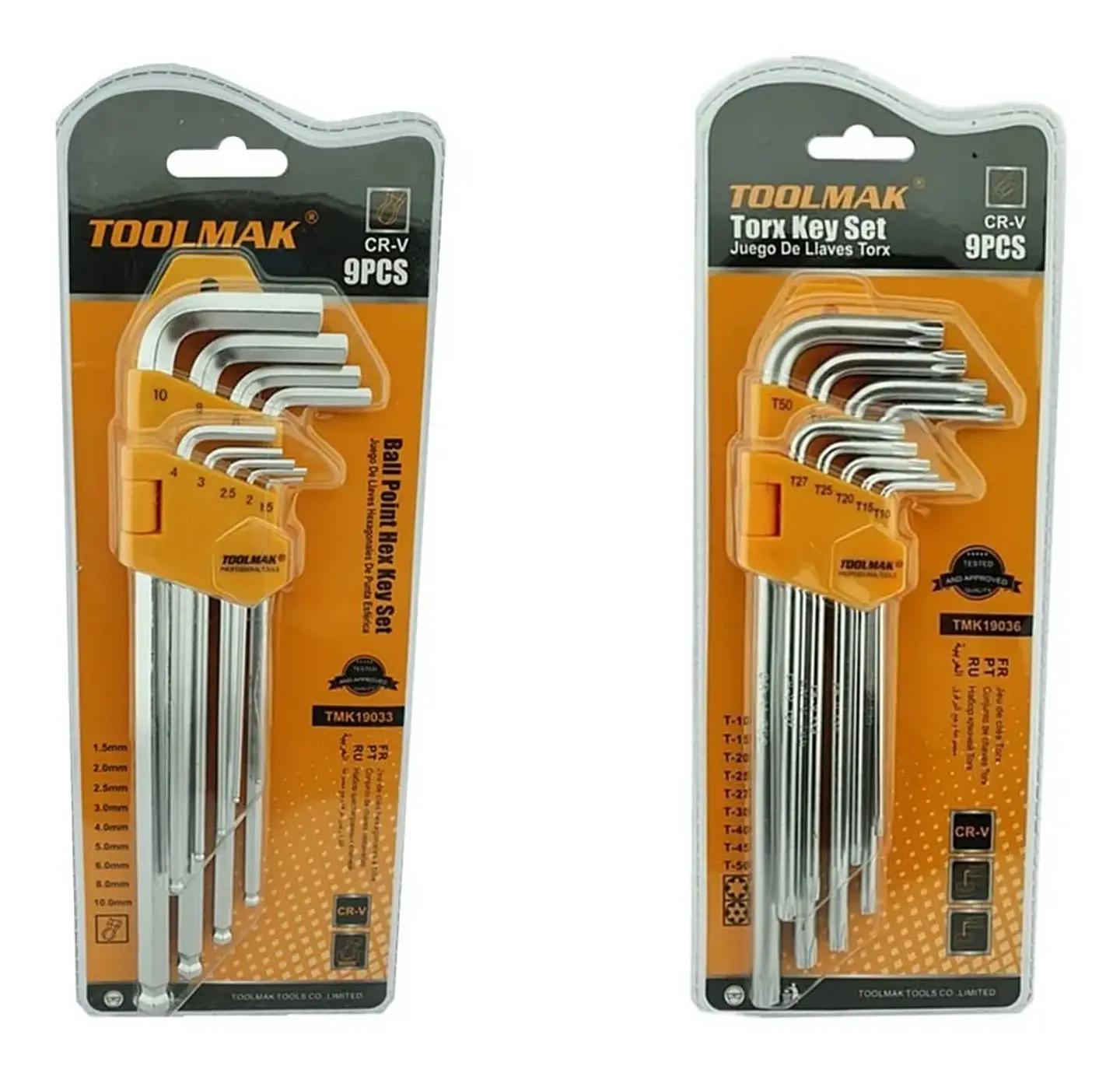 Juego De Llaves Allen Hexagonal Y Estrella Toolmak 1