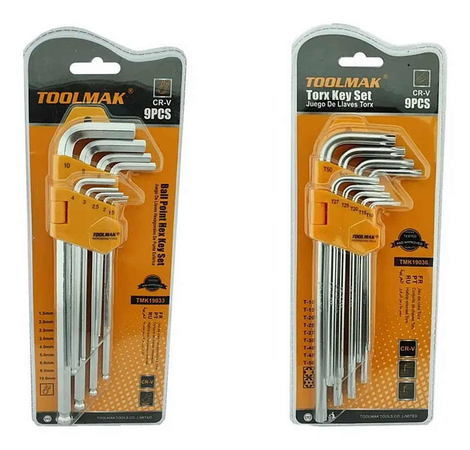 Juego De Llaves Allen Hexagonal Y Estrella Toolmak 1