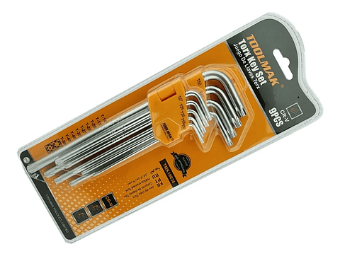 Juego De Llaves Allen Punta Estrella Toolmak 9 Piezas
