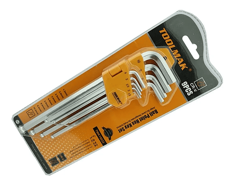 Juego De Llaves Allen Hexagonal 9 Piezas Toolmak