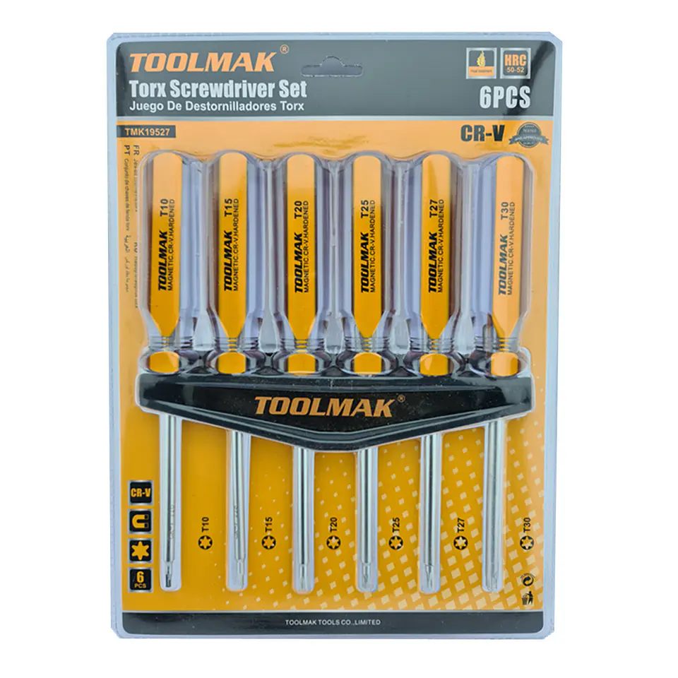Kit Juego De Destornilladores Torx Estrella 6 Piezas Toolmak 1