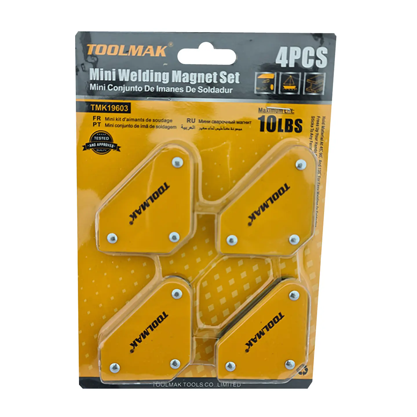 Kit Juego 4 Mini Escuadras Magneticas 10 Lbs Para Soldar Tmk 3