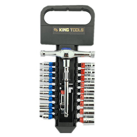 Set Kit Juego De Dados Cuadrante 3/8 Y 1/4 Pulgada 22 Piezas