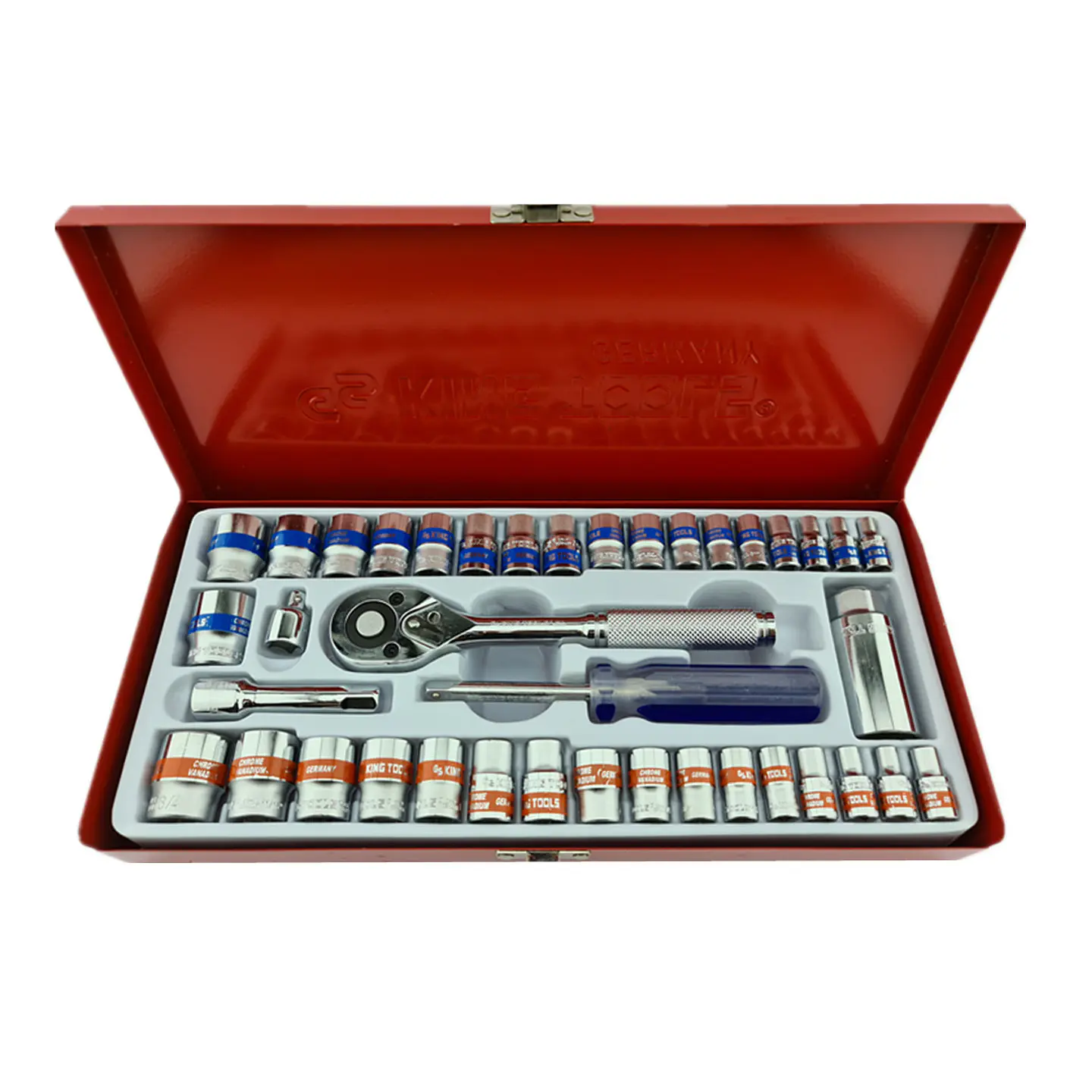 Kit Juego De Dados 1/4 3/8 Milimétrico Pulgada 40 Piezas KP 1