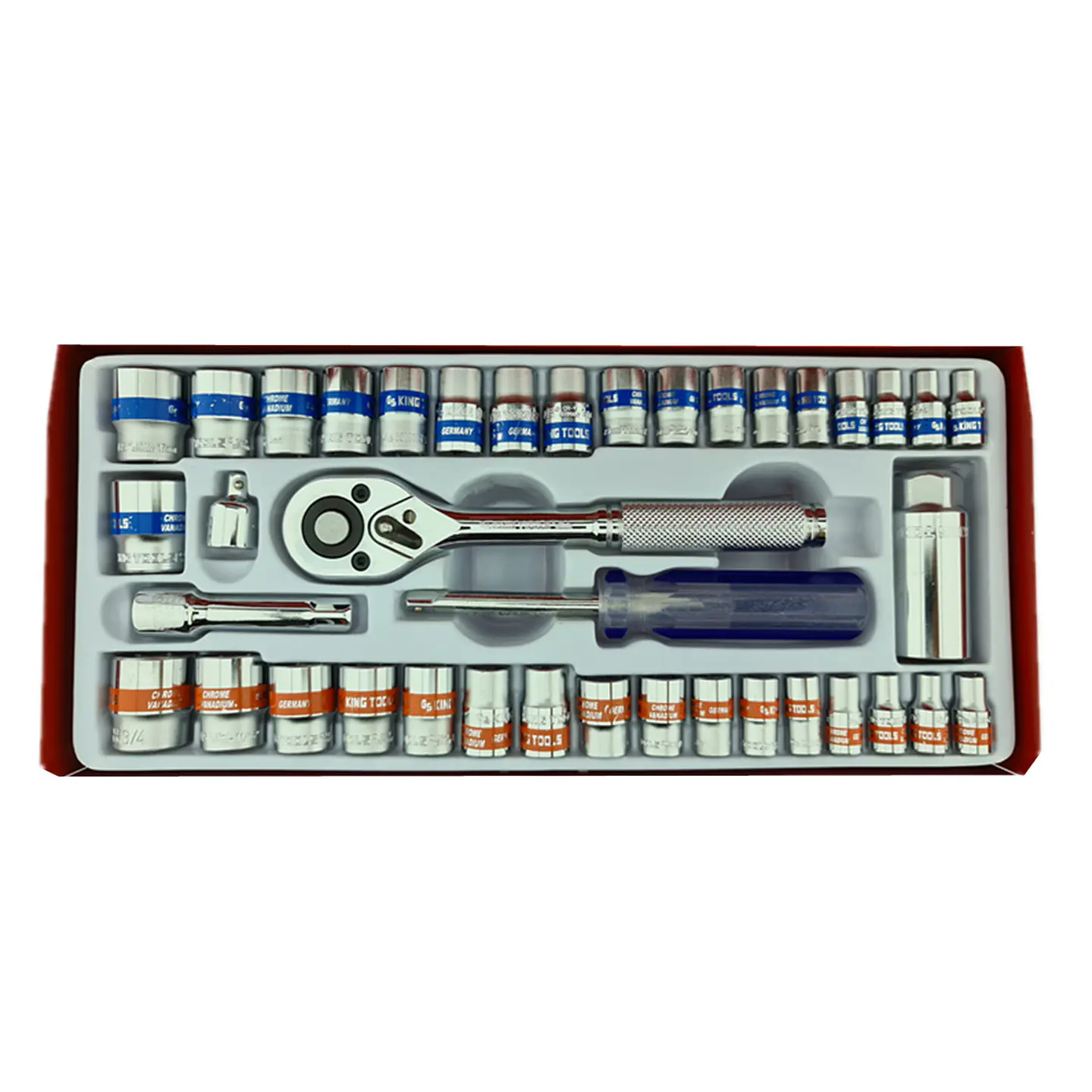 Kit Juego De Dados 1/4 3/8 Milimétrico Pulgada 40 Piezas KP 2