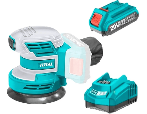 Lijadora Roto Orbital Inalámbrica 125mm 20v + Batería + Cargador Total