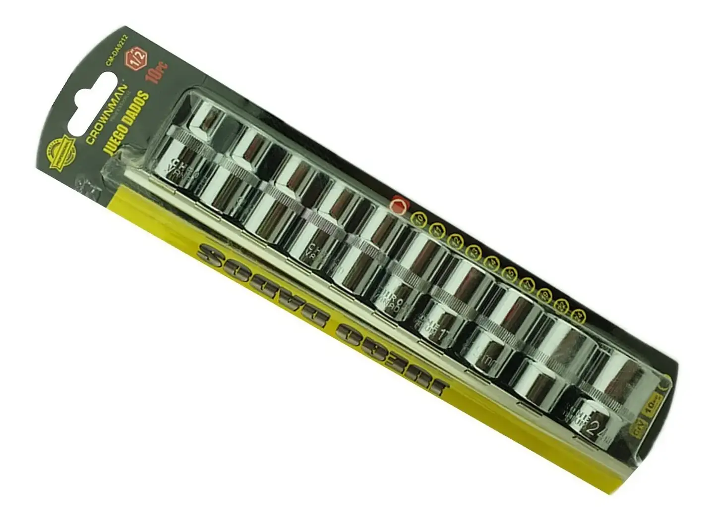 Set Kit Juego De Dados Hembra Hexagonal 10 Piezas Crownman 1