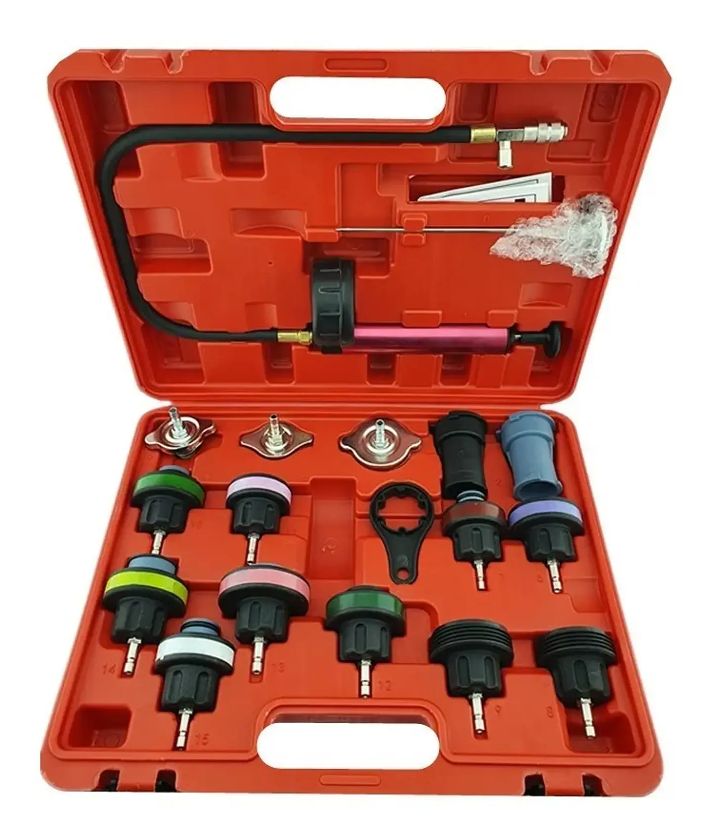 Probador Dectector Tester Fuga Presion Radiador Universal 1