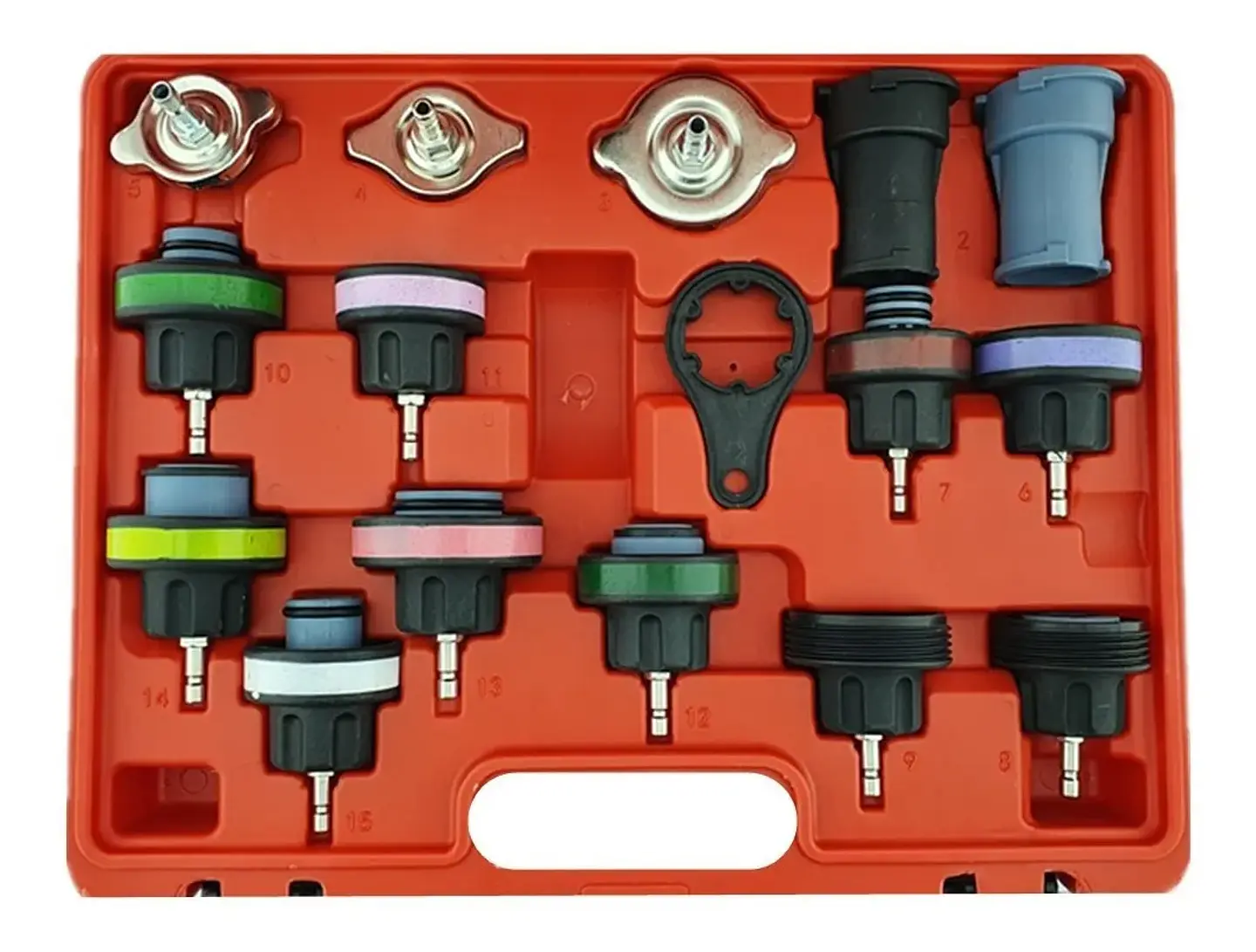 Probador Dectector Tester Fuga Presion Radiador Universal 3