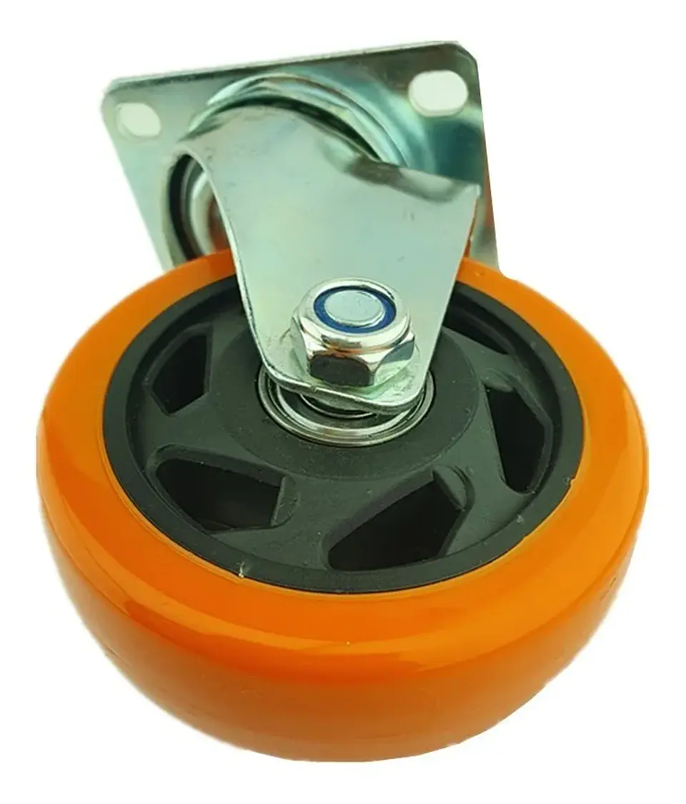 Rueda Naranja Giratoria 4 Pulgadas 2