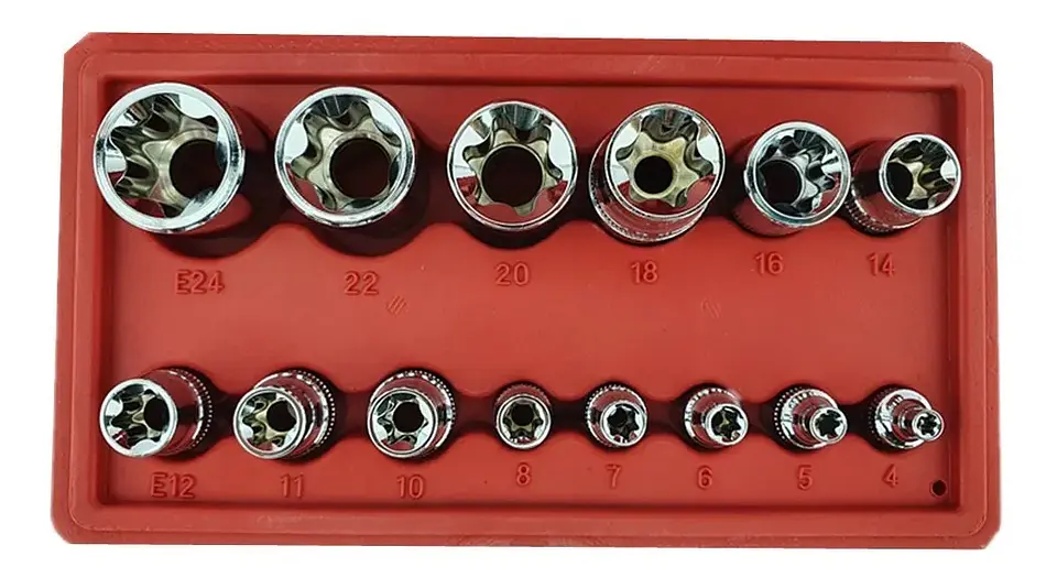 Juego De Dados Torx Estrella Hembra 1/4