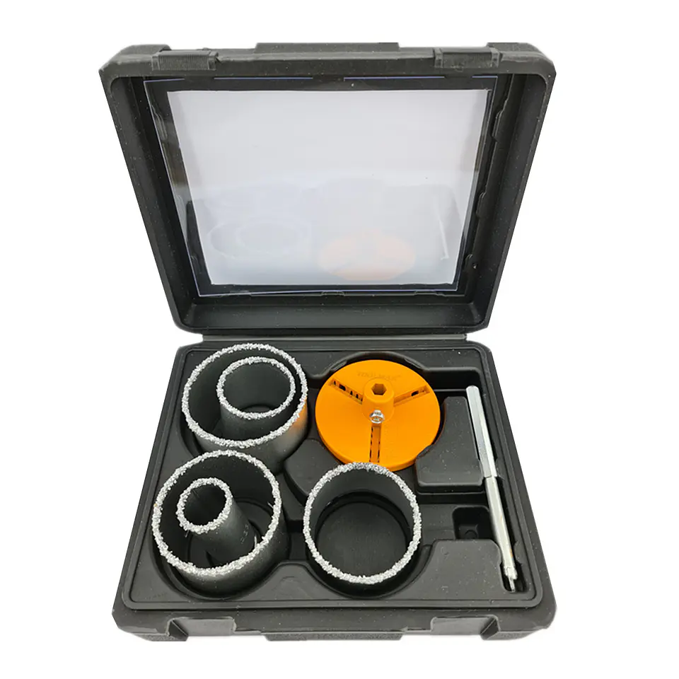 Kit Set Juego Broca Sierra Copa Diamantada 7 Pieza Toolmak 1